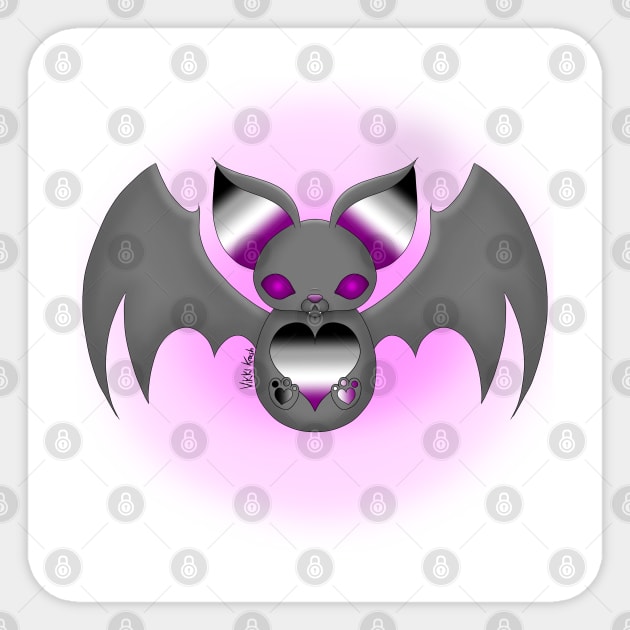 Asexual Pride Batty Sticker by VikkiKrash